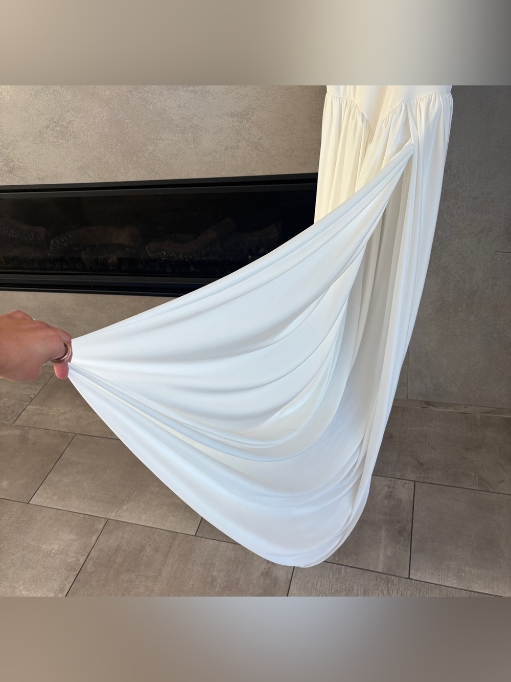 NWT SIERRA DARIEN DRAPED MAXI DRESS WITH SCULPTURAL SKIRT AND SIDE SLIT, SIZE S - Picture 9 of 13
